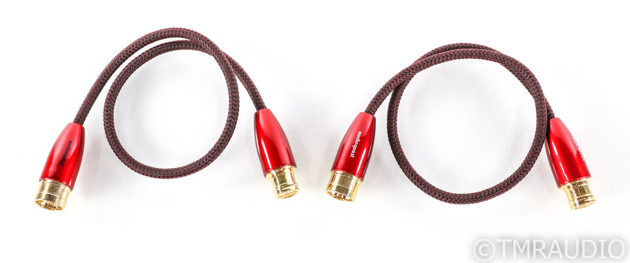 AudioQuest Red River XLR Cables; .5m Pair Balanced Interconnects; .5m Pair Balanced Interconnects