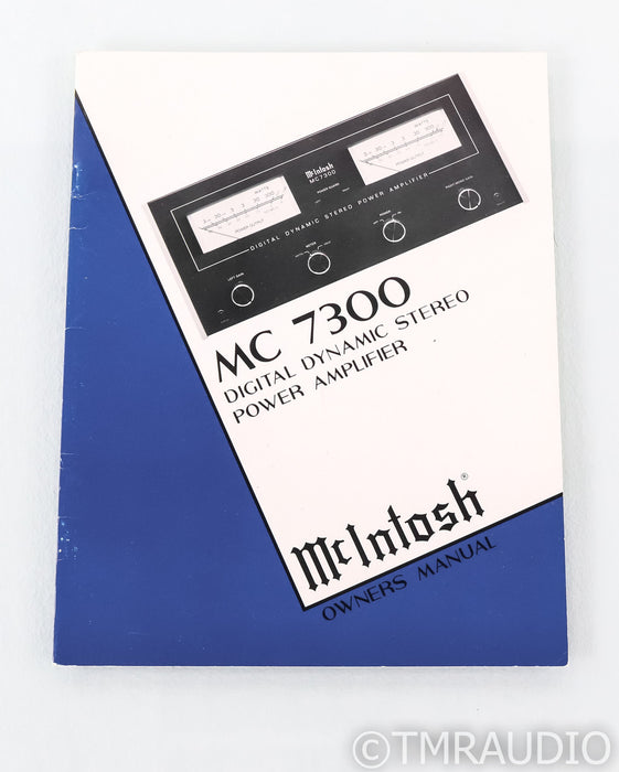 McIntosh MC7300 Stereo Power Amplifier; MC-7300; Early Production; MC-7300; Early Production