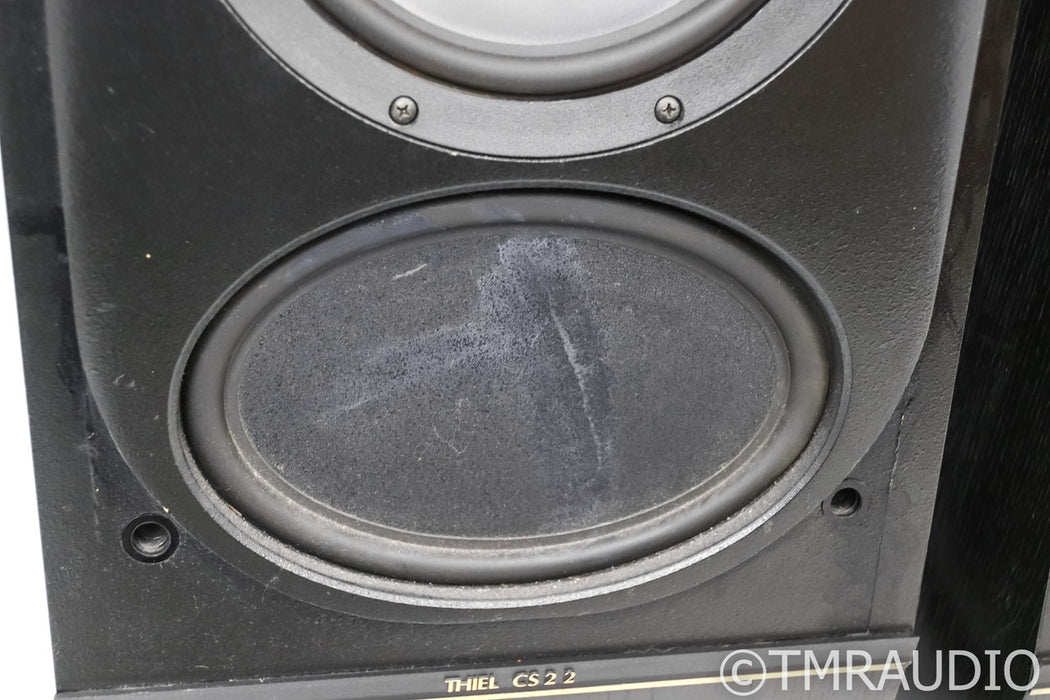 Thiel CS2 2 Floorstanding Speakers; CS 2.2; Black Ash Pair; AS-IS (Bad Surrounds)