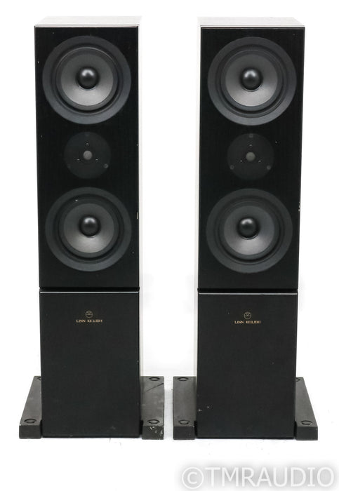 Linn Keilidh Floorstanding Speakers; Black Pair; Ku Stone Bases; Black Pair; Ku Stone Bases