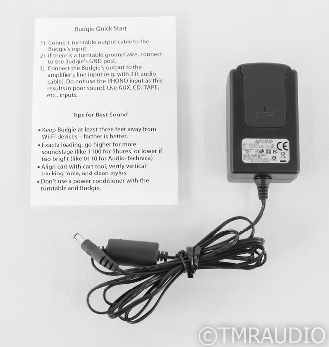 Parks Audio Budgie MM Tube Phono Preamplifier; Moving Magnet; Moving Magnet