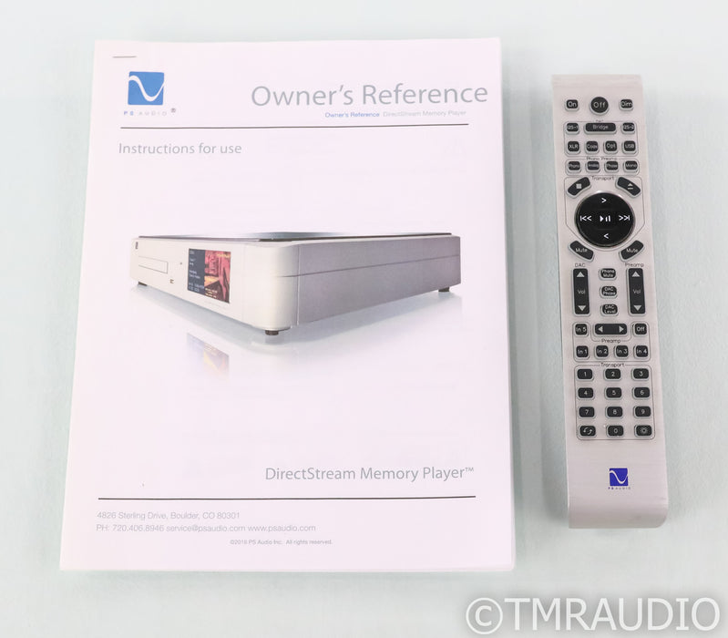 PS Audio DirectStream Memory Player; DMP; Black; Remote; DMP; Black; Remote