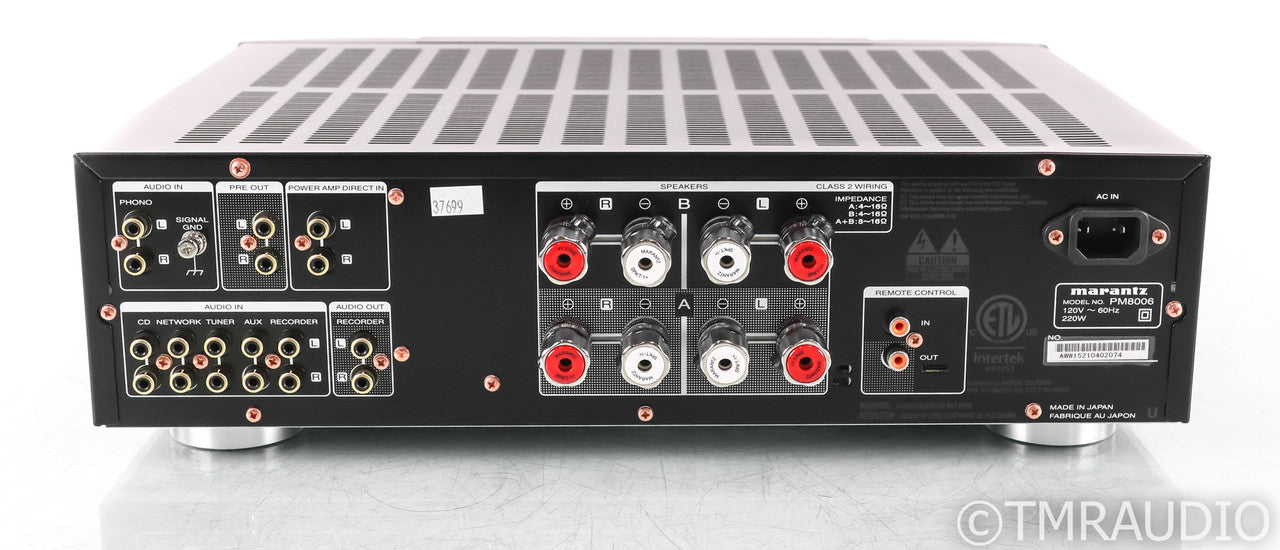 Marantz PM8006 Stereo Integrated Amplifier; MM Phono; PM-8006; Black; Remote; MM Phono; PM-8006; Black; Remote