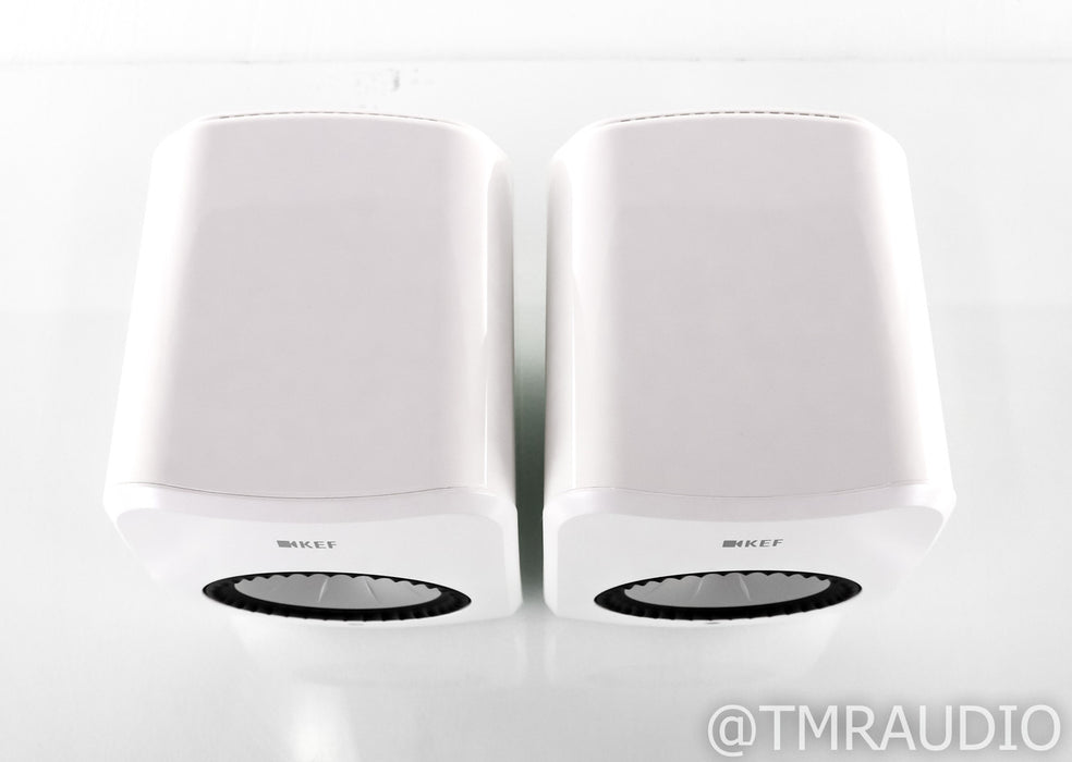 KEF LSX Wireless Bookshelf Speakers; Gloss White Pair; Bluetooth; Wifi