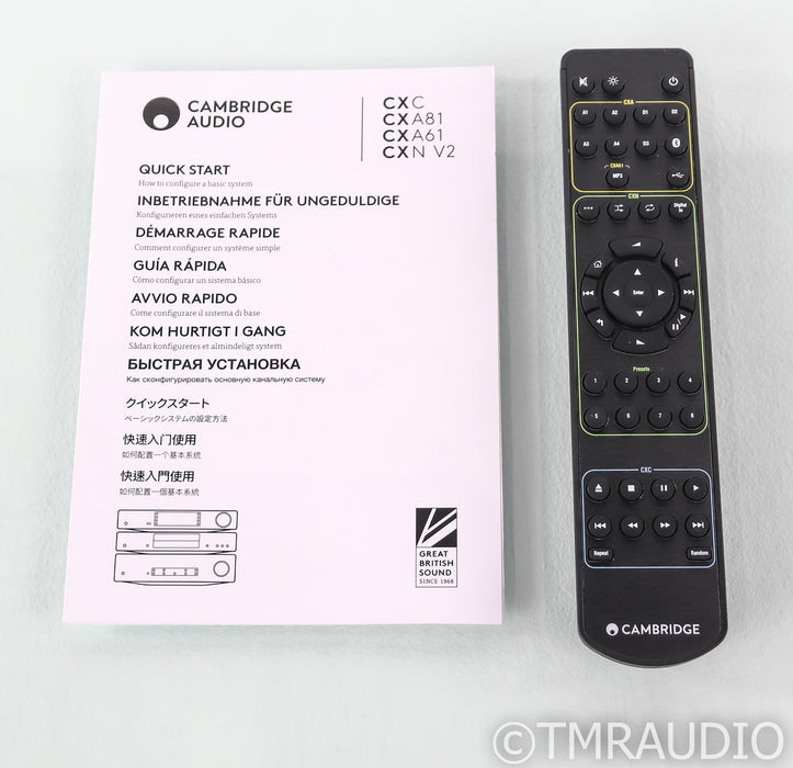 Cambridge Audio CXN v2 Network Streamer / DAC; Remote; Grey; D/A Converter; Remote; Grey; D/A Converter