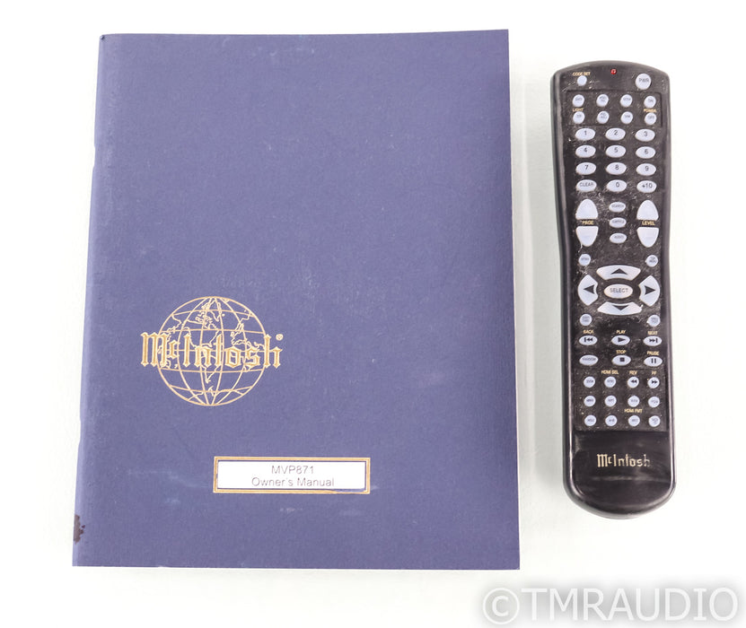 McIntosh MVP871 CD/ SACD / DVD Player; MVP-871; Remote; MVP-871; Remote