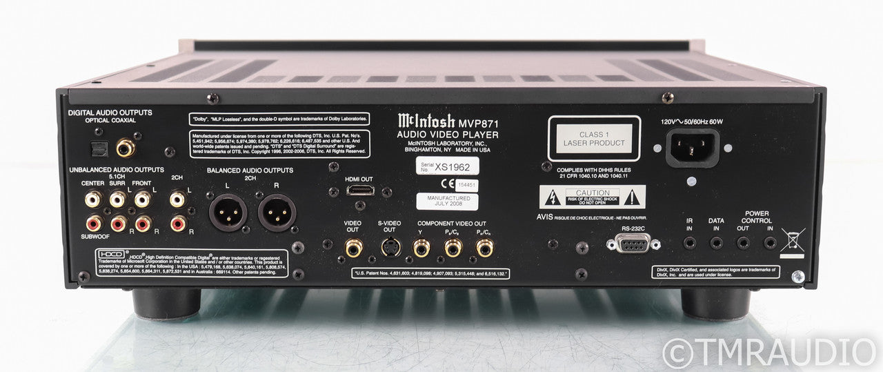 McIntosh MVP871 CD/ SACD / DVD Player; MVP-871; Remote; MVP-871; Remote