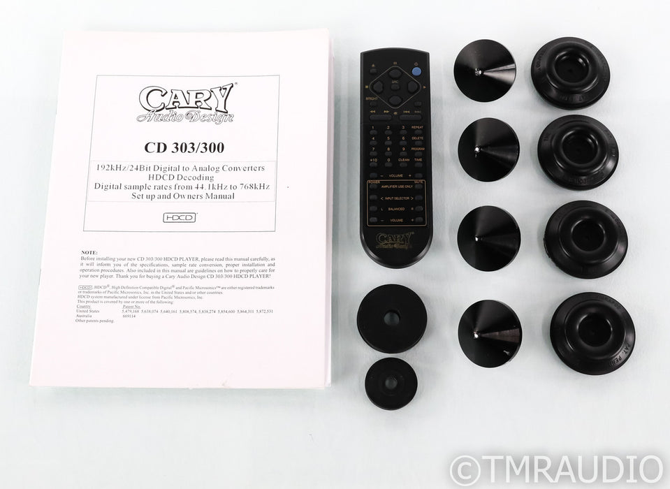 Cary CD 303/300 Hybrid Tube CD Player; Remote; HDCD; Remote; HDCD