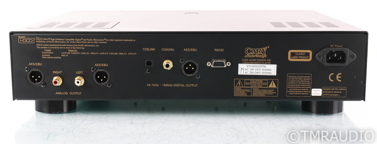 Cary CD 303/300 Hybrid Tube CD Player; Remote; HDCD; Remote; HDCD