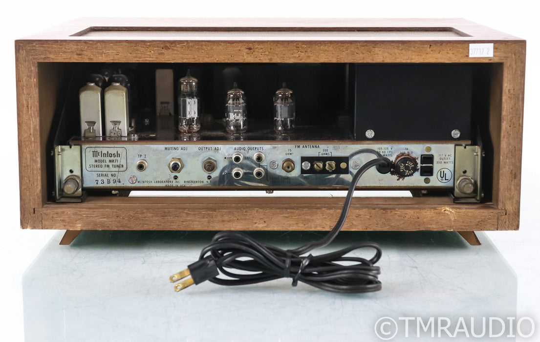 McIntosh MR78 Vintage Stereo Tube FM Tuner; MR-78; Walnut Cabinet; MR-78; Walnut Cabinet