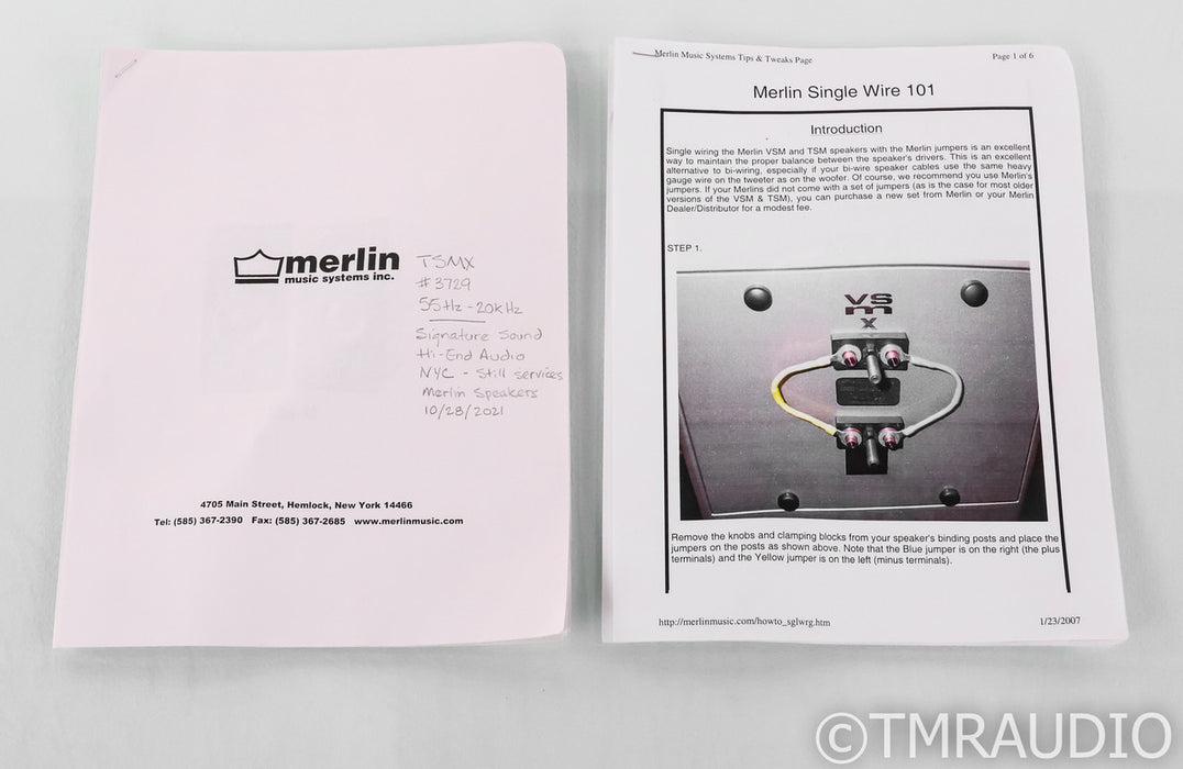Merlin Music Systems TSMX Bookshelf Speakers; Gloss Black Pair