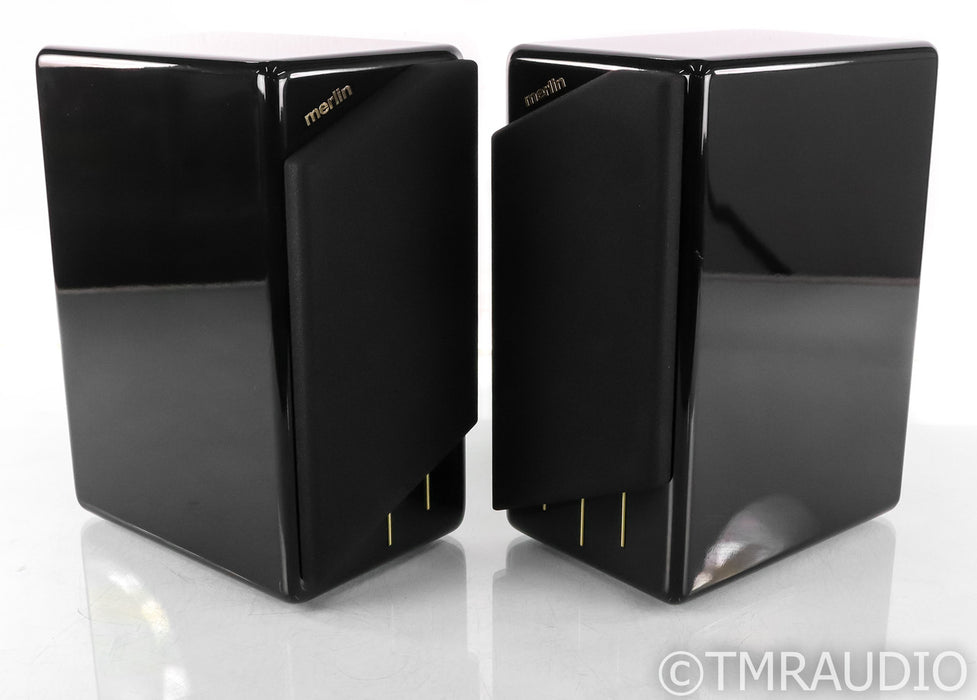 Merlin Music Systems TSMX Bookshelf Speakers; Gloss Black Pair
