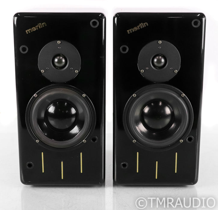 Merlin Music Systems TSMX Bookshelf Speakers; Gloss Black Pair