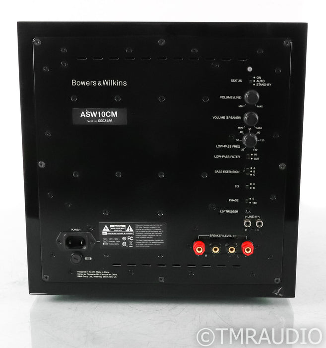 B&W ASW10CM 10" Powered Subwoofer; Gloss Black; Gloss Black