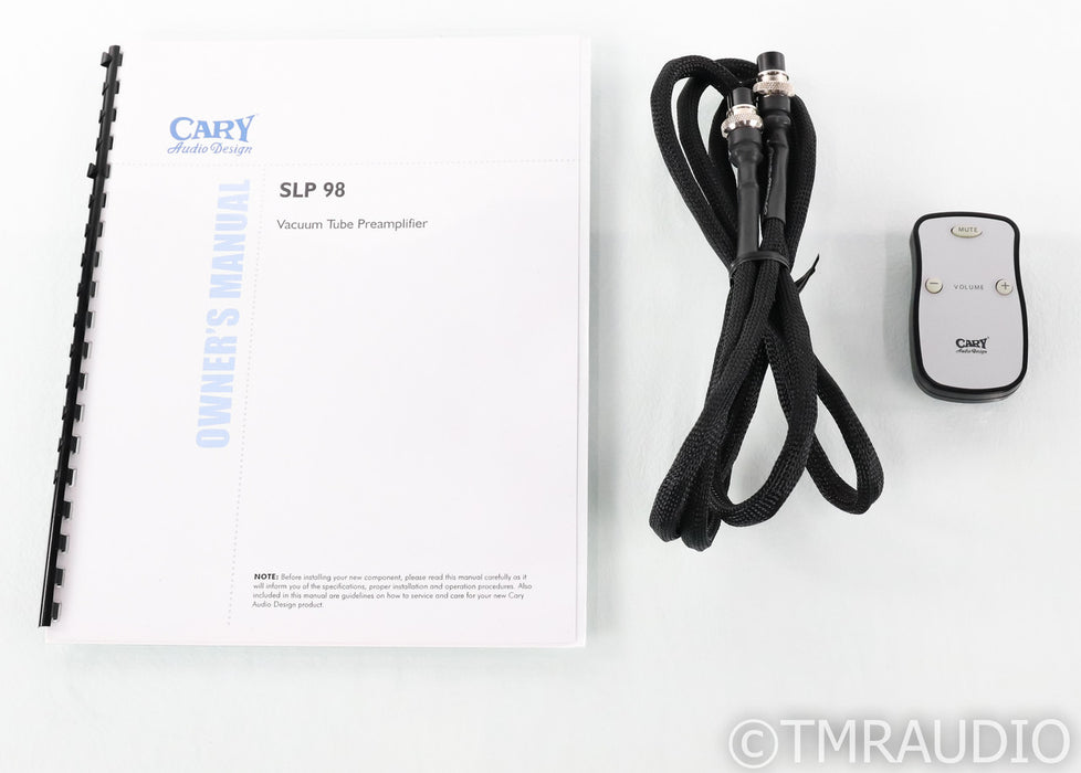 Cary Audio SLP 98P Stereo Tube Preamplifier; Remote; SLP98; MM Phono; F1 Mod; Remote; SLP98; MM Phono; F1 Mod