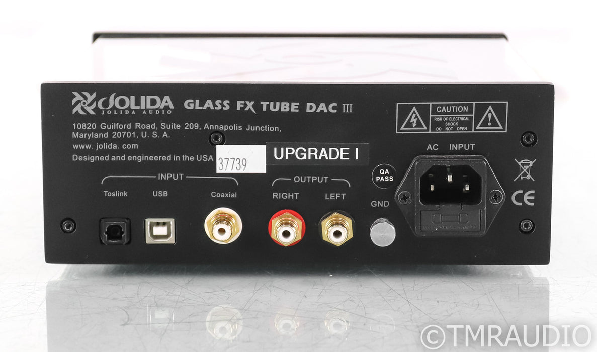 Jolida Audio Glass FX Tube DAC III w/ Upgrade 1; D/A Converter (No Glass Cover); D/A Converter (No Glass Cover)