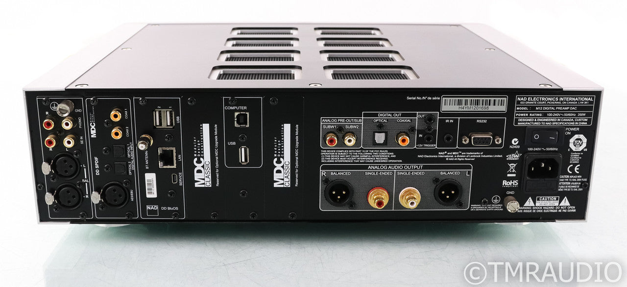 NAD M12 Masters Stereo Preamplifier / DAC; D/A Converter; Remote; USB; Bluetooth; D/A Converter; Remote; USB; Bluetooth