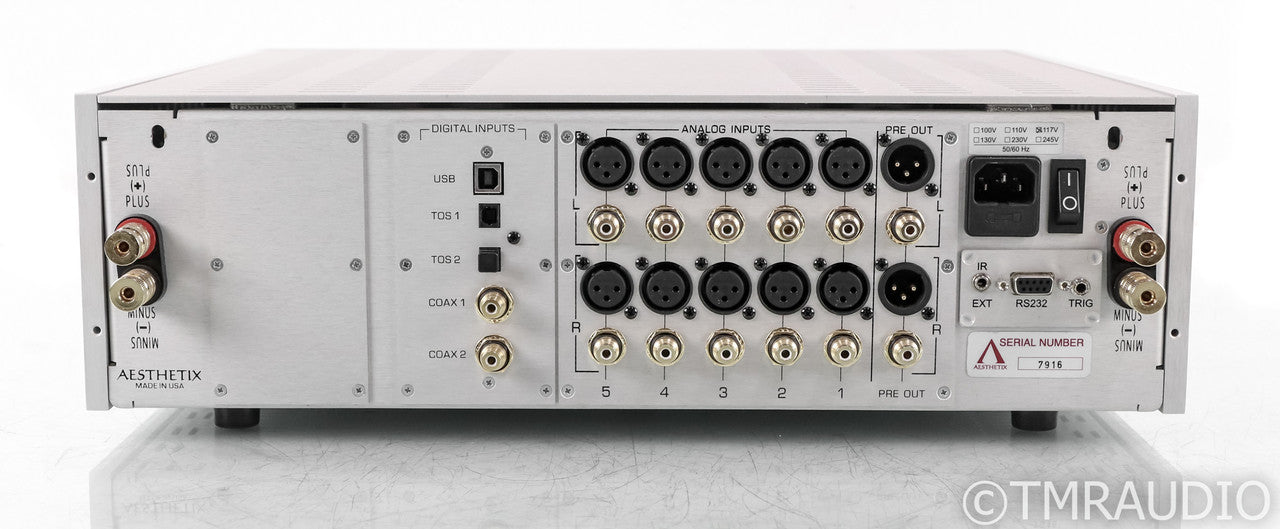 Aesthetix Mimas Stereo Tube Hybrid Integrated Amplifier; Silver; DAC Module; Silver; DAC Module