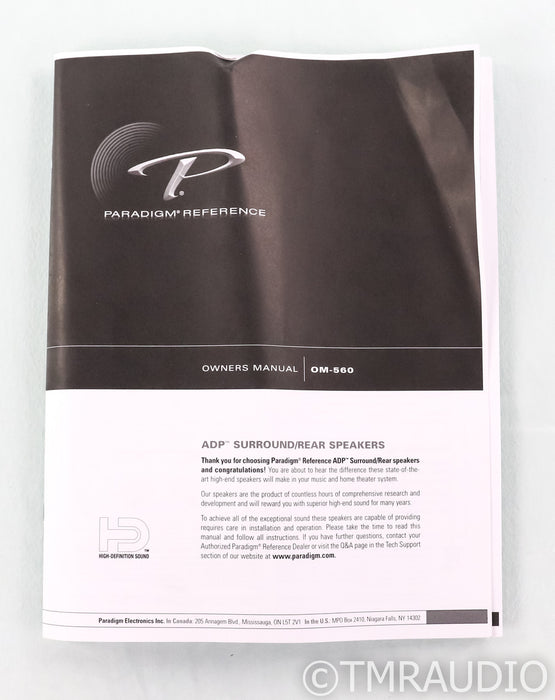 Paradigm Studio ADP-590 Satellite Speakers; ADP590; Black Pair; ADP590; Black Pair