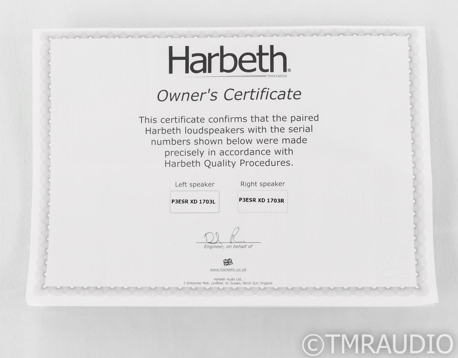 Harbeth P3ESR XD Bookshelf Speakers; Walnut Pair; Demo; Walnut Pair; Demo