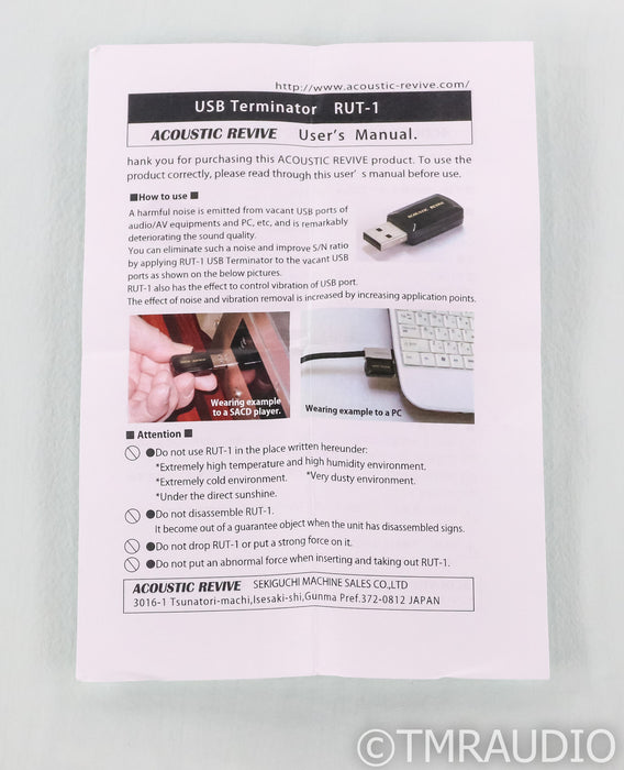 Acoustic Revive RUT-1 USB Terminator;