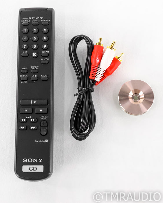 Sony CDP-XA20ES CD Player; Black; Remote; Black; Remote