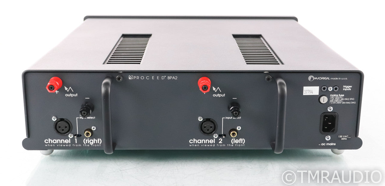 Proceed BPA2 Dual Mono Power Amplifier; BPA-2; BPA-2