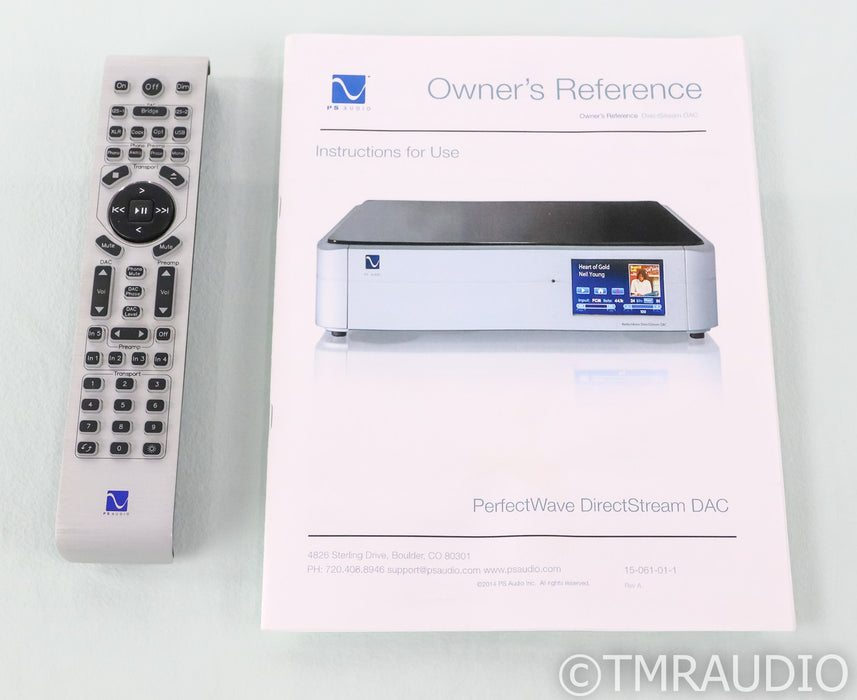 PS Audio PerfectWave DirectStream DAC; Remote; Silver; DSD; Bridge II (Used)