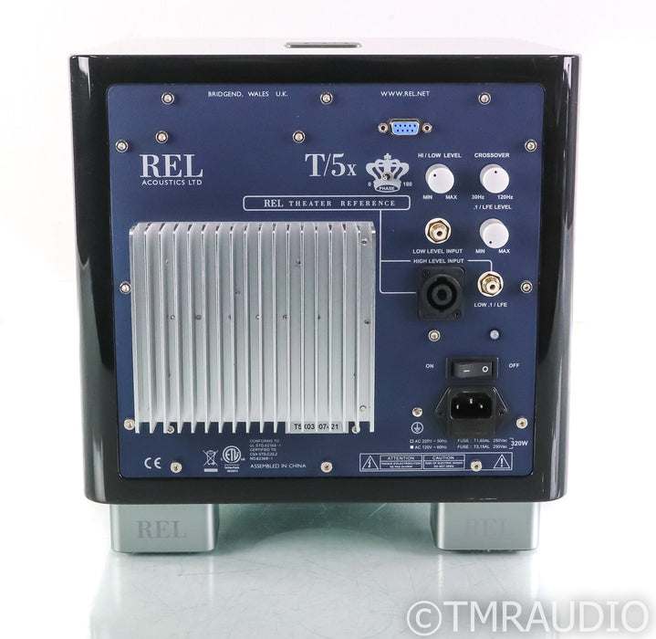 REL T/5x 8" Powered Subwoofer; Gloss Black; T5-x; Gloss Black; T5-x