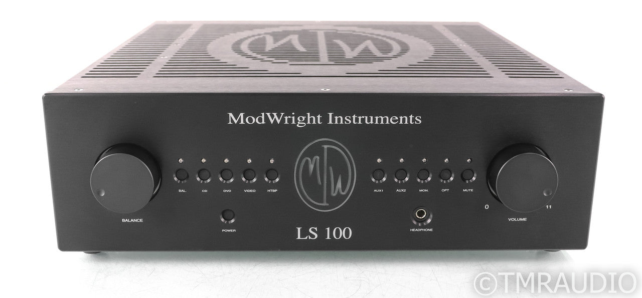 ModWright LS 100 Stereo Tub Preamplifier; Remote; black; MM / MC Phono; LS100; Remote; black; MM / MC Phono; LS100