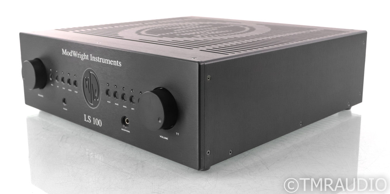ModWright LS 100 Stereo Tub Preamplifier; Remote; black; MM / MC Phono; LS100; Remote; black; MM / MC Phono; LS100