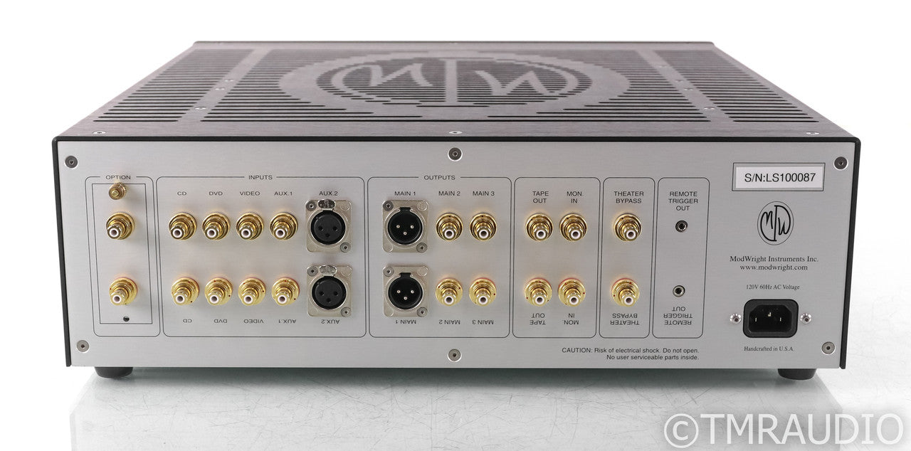 ModWright LS 100 Stereo Tub Preamplifier; Remote; black; MM / MC Phono; LS100; Remote; black; MM / MC Phono; LS100