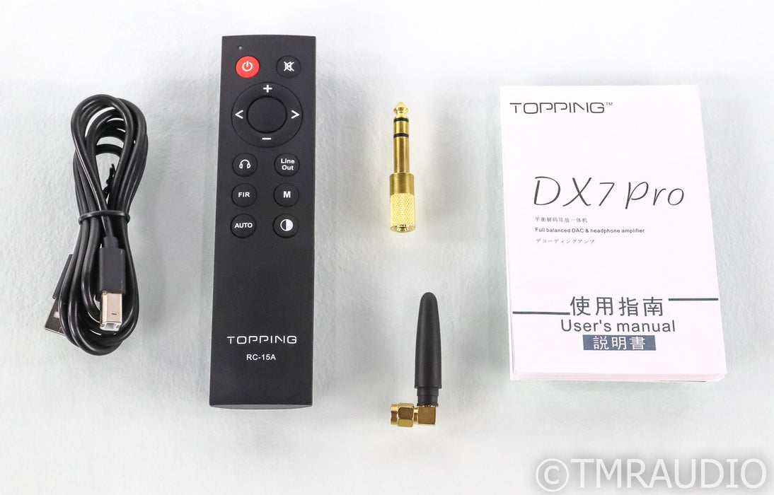 Topping DX7 Pro DSD DAC / Headphone Amplifier; DX-7: D/A Converter; Black; Remote; DX-7: D/A Converter; Black; Remote