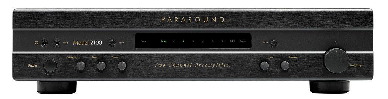 Parasound Model 2100 Stereo Preamplifier; Remote; MM/MC Phono (New/Old Stock); Remote; MM/MC Phono (New/Old Stock)
