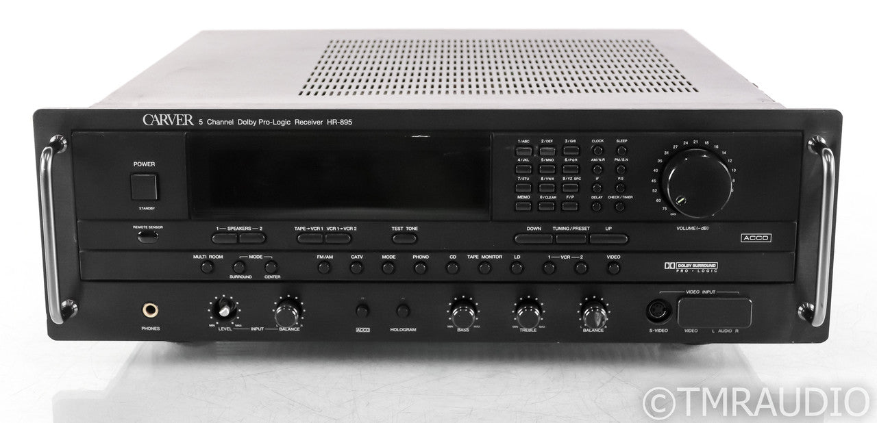 Carver HR-895 5.1 Channel Home Theater Receiver; AS-IS (No Speaker Output); AS-IS (No Speaker Output)