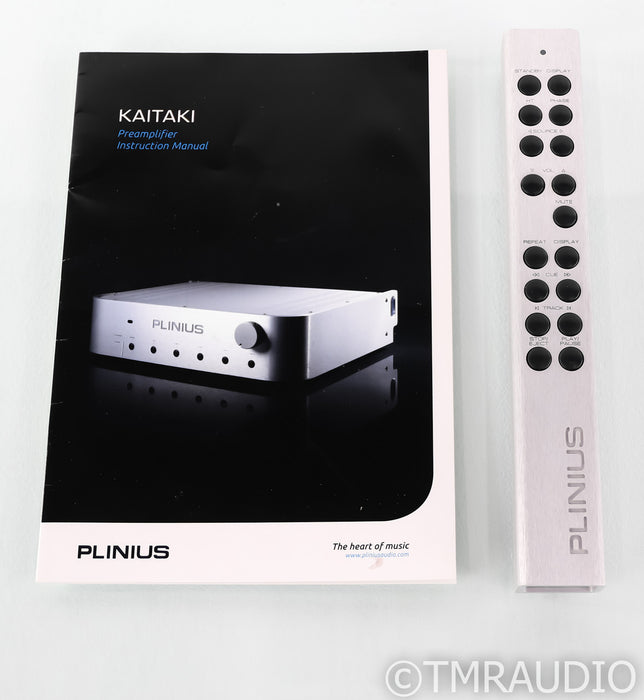 Plinius Kaitaki Stereo Preamplifier; Silver; Remote; Silver; Remote