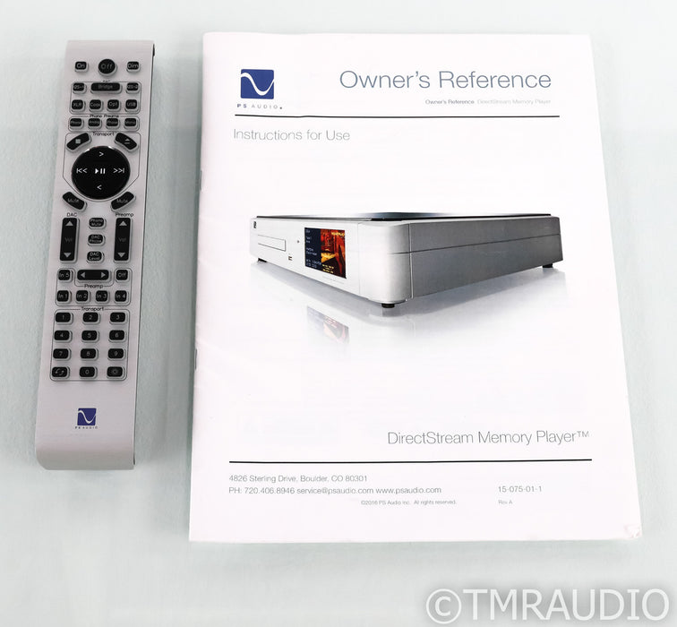 PS Audio DirectStream Memory Player SACD Transport; DMP; Silver; Remote (Used) (1/5)