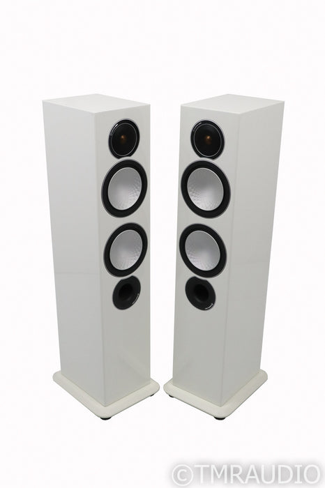 Monitor Audio Silver 6 Floorstanding Speakers; Gloss White Pair; Gloss White Pair