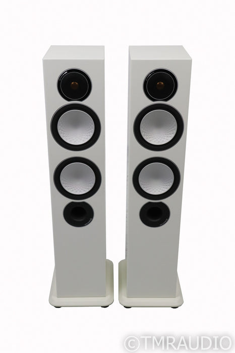 Monitor Audio Silver 6 Floorstanding Speakers; Gloss White Pair; Gloss White Pair