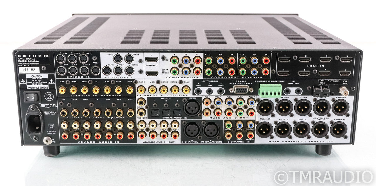 Anthem AVM 50V V.2 7.1 Channel Home Theater Processor; AS-IS (No HDMI Output); AS-IS (No HDMI Output)