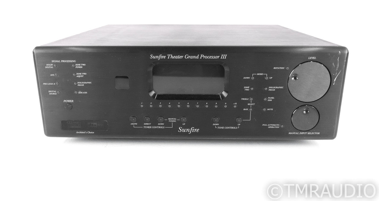 Sunfire Theater Grand III Home Theater Processor; Architect's Choice; MM Phono