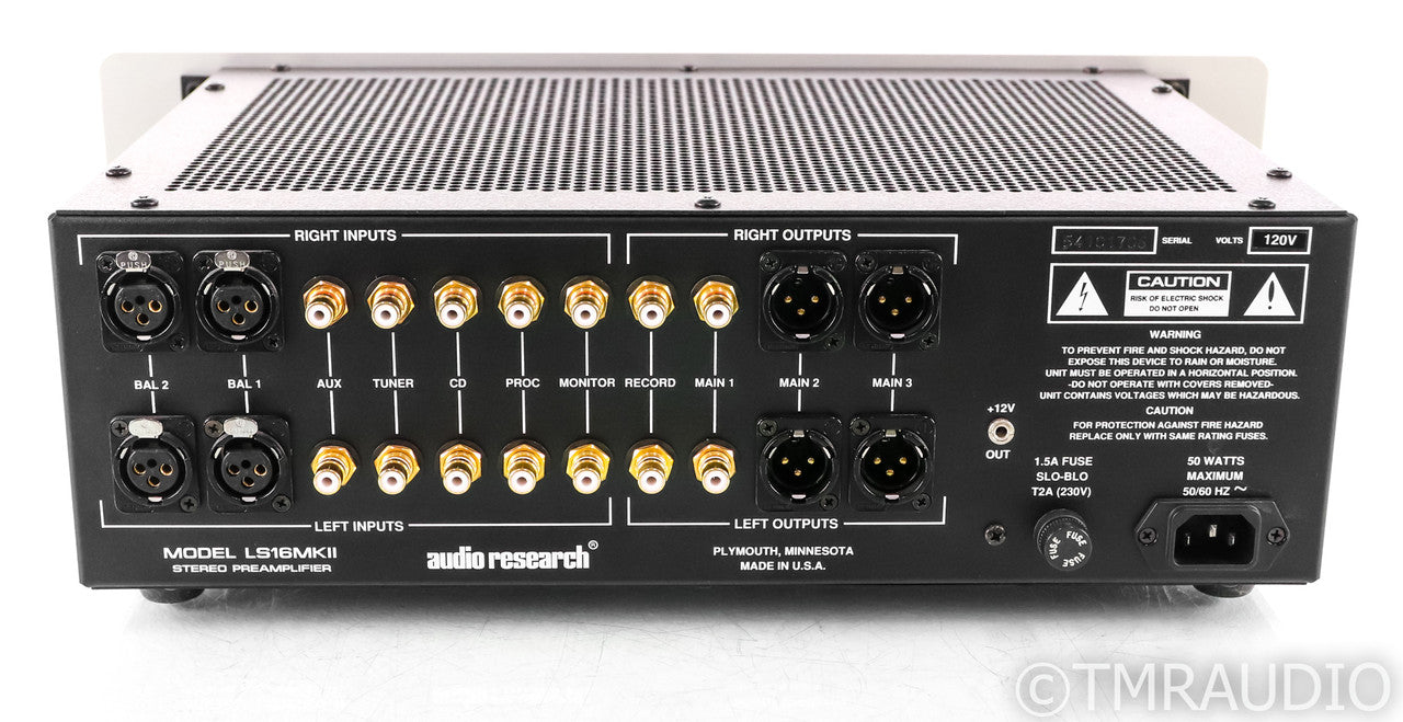 Audio Research LS16 MKII Stereo Tube Preamplifier; Silver; Remote; LS-16; Silver; Remote; LS-16