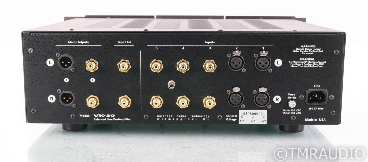 BAT VK-30 Stereo Tube Preamplifier; VK30; Remote; VK30; Remote