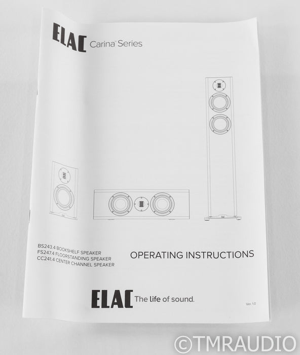 Elac Carina Bookshelf Speakers; Black Pair; BS243.4; Black Pair; BS243.4