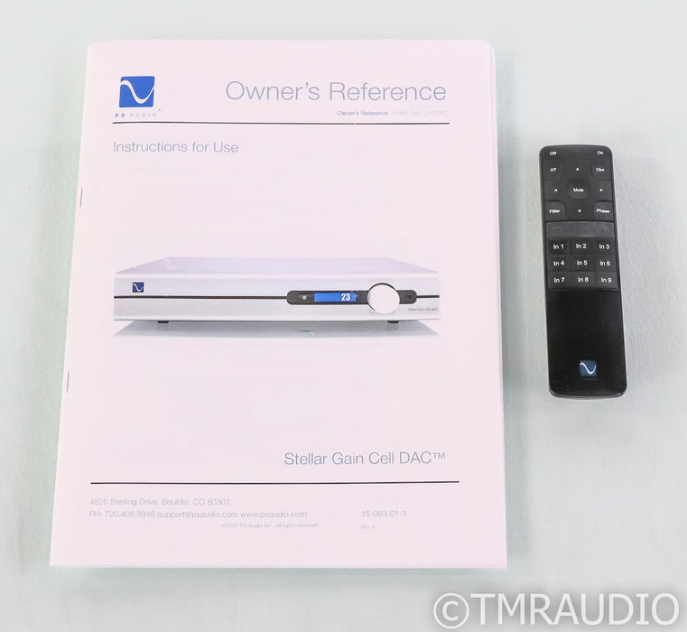 PS Audio Stellar Gain Cell DAC; D/A Converter; Silver; Remote; D/A Converter; Silver; Remote