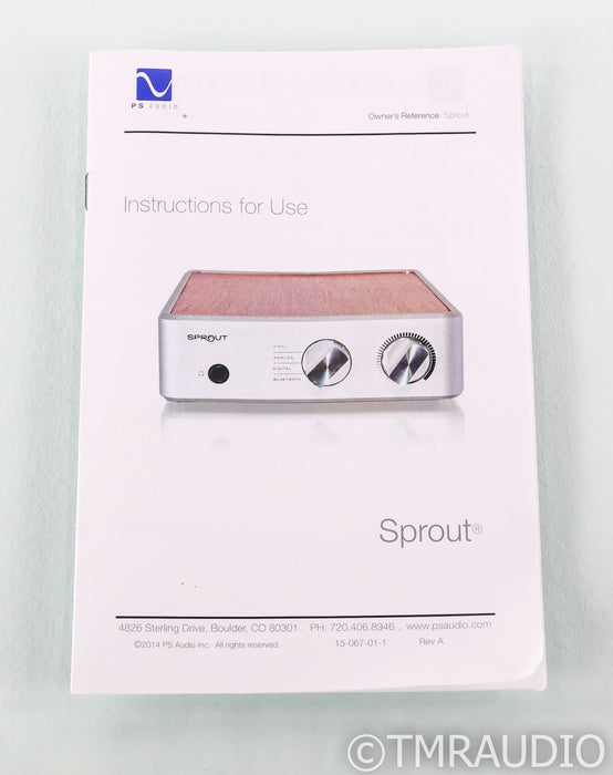 PS Audio Sprout Stereo Integrated Amplifier; Bluetooth; MM Phono; Bluetooth; MM Phono