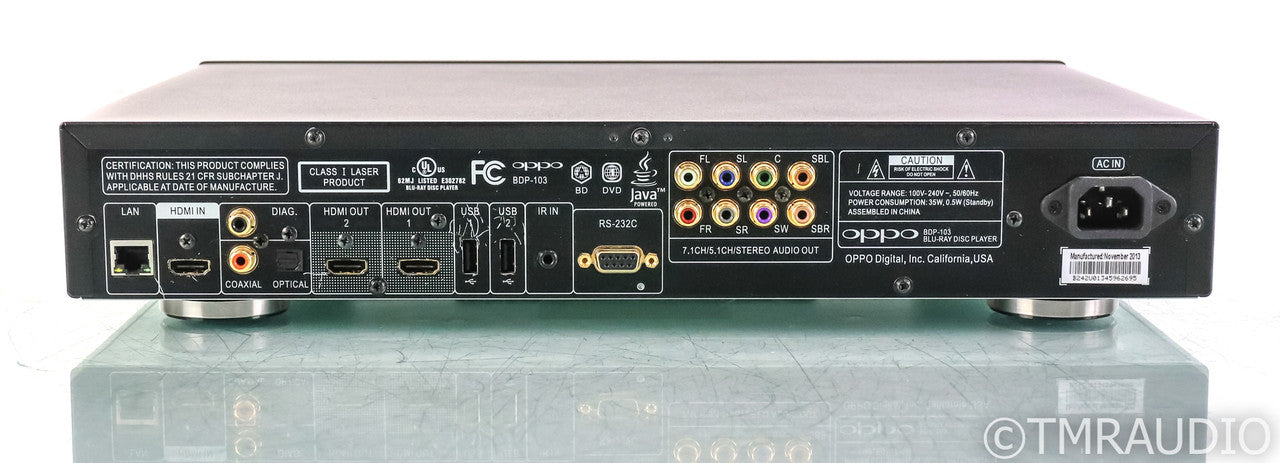 Oppo BDP-103 Universal Blu-Ray Player; BDP103; Remote; BDP103; Remote