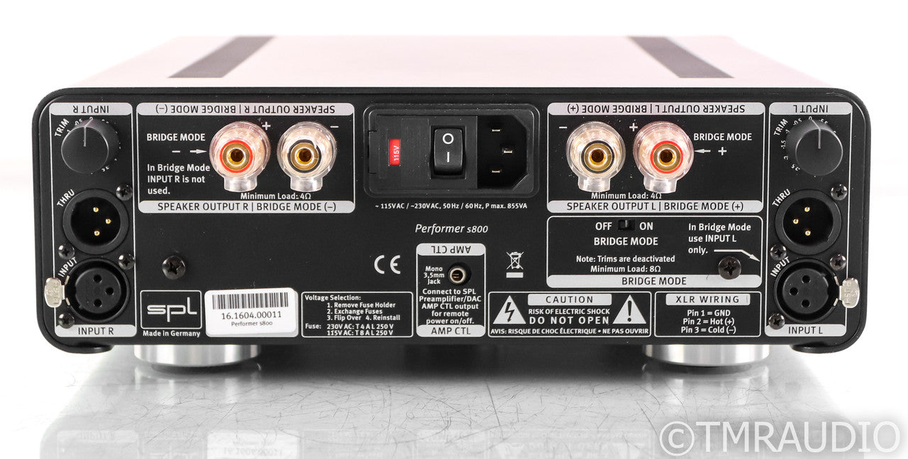 SPL Performer s800 Stereo Power Amplifier; S-800; Red (Refurbished); S-800; Red (Refurbished)