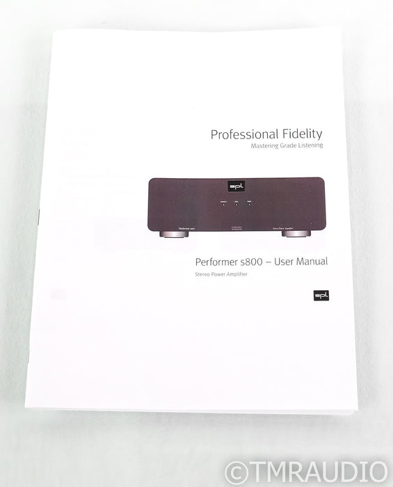 SPL Performer s800 Stereo Power Amplifier; S-800; Red (Refurbished); S-800; Red (Refurbished)