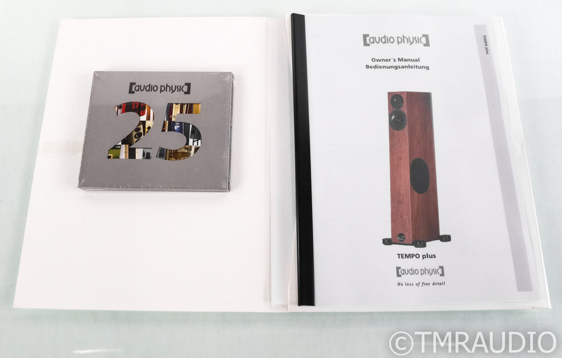 Audio Physic Tempo Plus Floorstanding Speakers; Cherry Pair; Cherry Pair